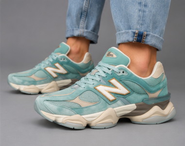 NB 9060 Premium Chunky Sneakers – Mint Green Lifestyle Shoes for Men & Women - Image 2